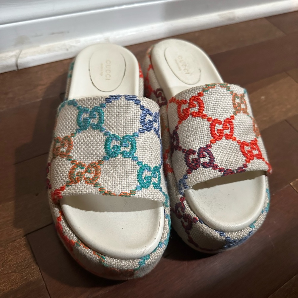 Gucci Rainbow sold out platform sandals size 37.5